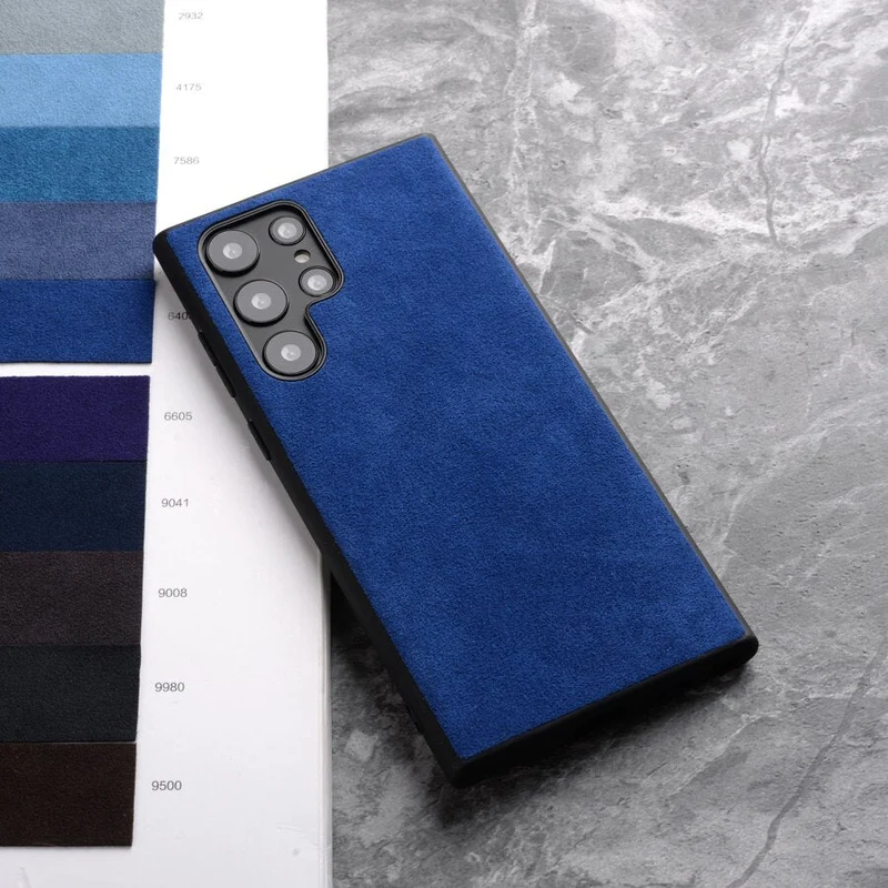 Premium Suède-achtige Telefoonhoes Samsung Galaxy met Comfortabele Grip Schokabsorptie en Stijlvolle Bescherming | Sansoti