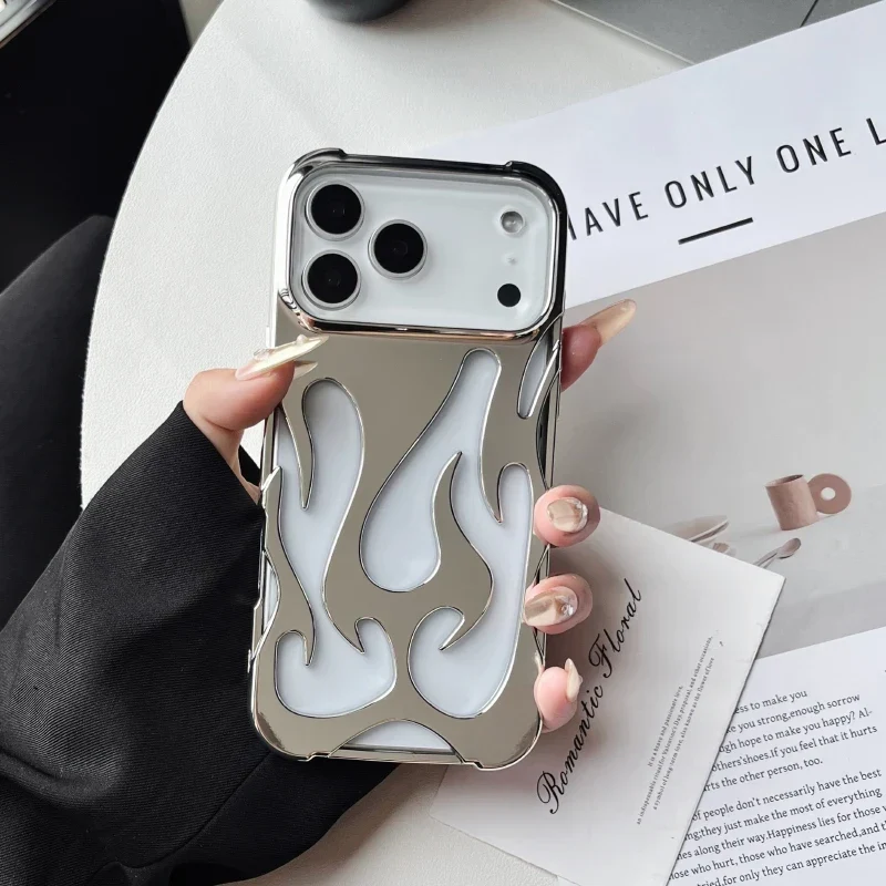 Geperforeerde Telefoonhoes iPhone met Vlammendesign Warmteafvoer Mat of Glanzend Afwerking Beschermhoes | Sansoti