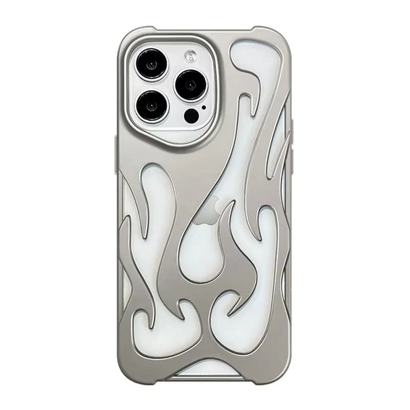 Geperforeerde Telefoonhoes iPhone met Vlammendesign Warmteafvoer Mat of Glanzend Afwerking Beschermhoes | Sansoti