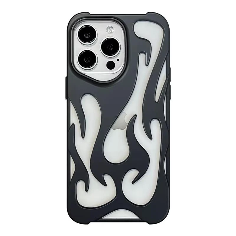 Geperforeerde Telefoonhoes iPhone met Vlammendesign Warmteafvoer Mat of Glanzend Afwerking Beschermhoes | Sansoti