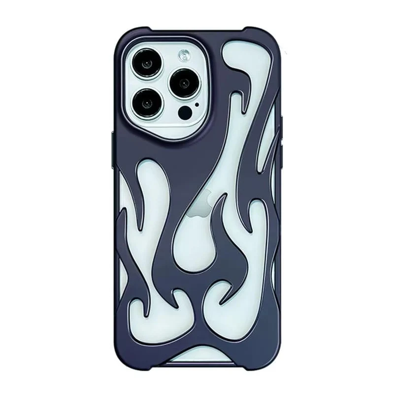 Geperforeerde Telefoonhoes iPhone met Vlammendesign Warmteafvoer Mat of Glanzend Afwerking Beschermhoes | Sansoti