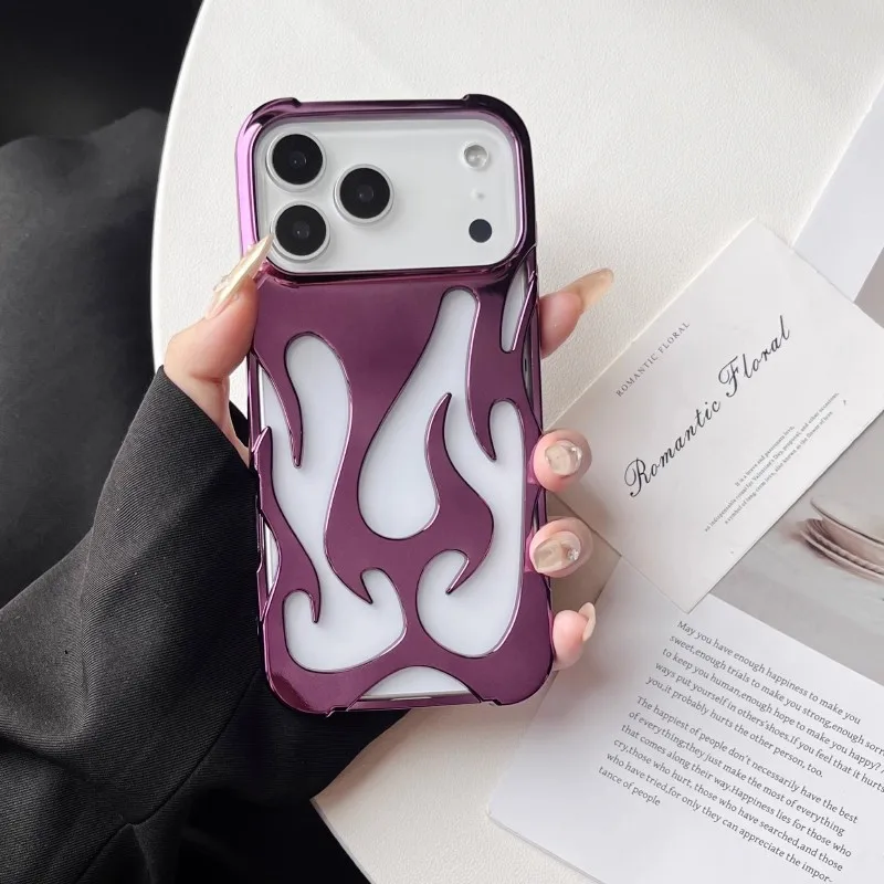 Geperforeerde Telefoonhoes iPhone met Vlammendesign Warmteafvoer Mat of Glanzend Afwerking Beschermhoes | Sansoti
