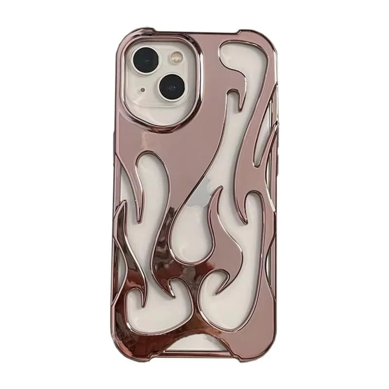 Geperforeerde Telefoonhoes iPhone met Vlammendesign Warmteafvoer Mat of Glanzend Afwerking Beschermhoes | Sansoti