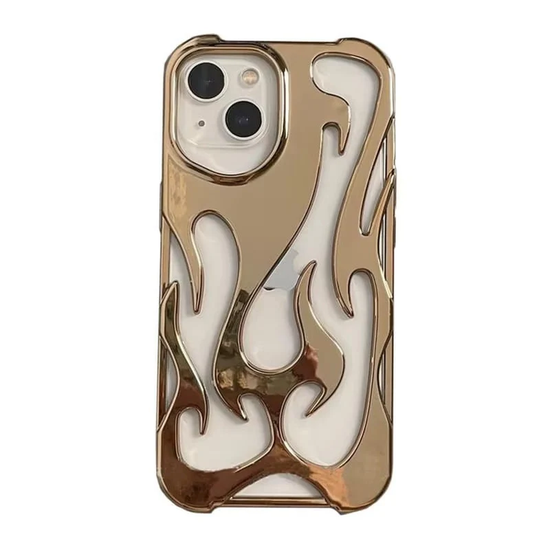 Geperforeerde Telefoonhoes iPhone met Vlammendesign Warmteafvoer Mat of Glanzend Afwerking Beschermhoes | Sansoti