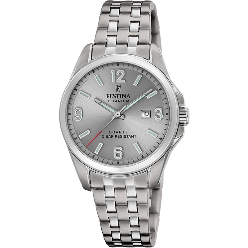 Festina F20697/2 Damenuhr Titanium Grau • Titangehäuse • 10 BAR Wasserdichtigkeit