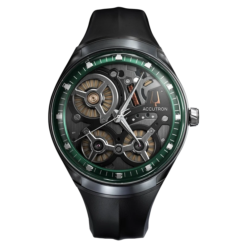Bulova Accutron DNA 2ES8A001 Herrenuhr Grün • Saphirglas • 720 Tage Gangreserve