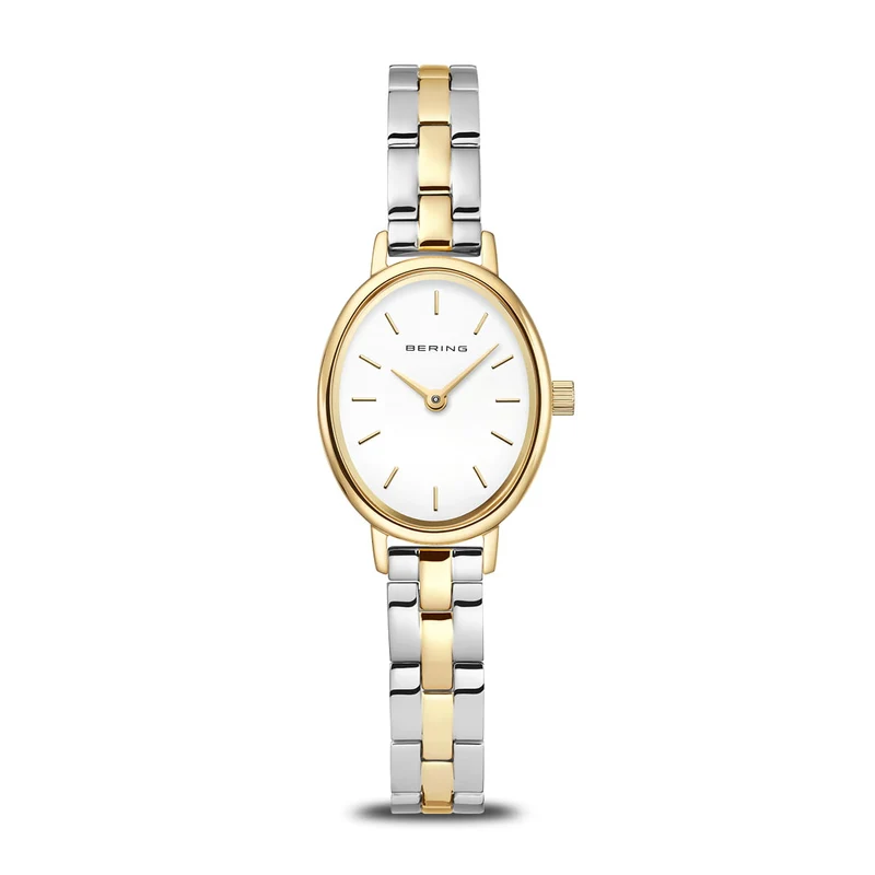 Bering Classic 11020-714 Damen Armbanduhr Bicolor • Saphirglas • Schlankes Ovales Gehäuse