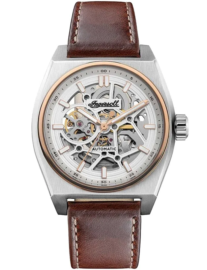 Ingersoll The Vert I14302 Herren Automatikuhr • Skelett-Zifferblatt • Transparenter Sichtboden