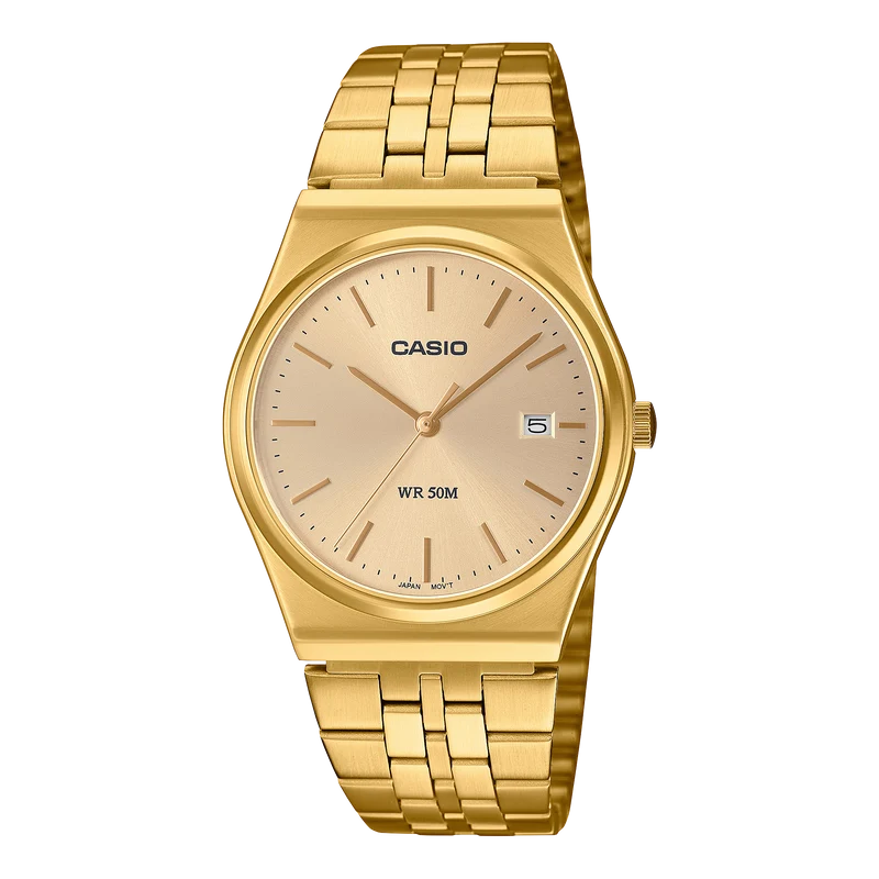 Casio MTP-B145G-9AVEF Herrenuhr Quarz Goldfarben • Mineralglas • Retro-Design