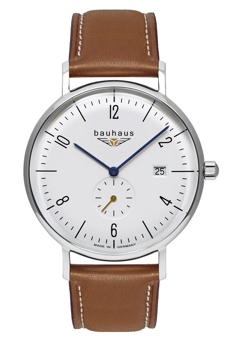 Bauhaus Pure 2134-1 Herrenuhr Braun • Kleine Sekunde • Made in Germany