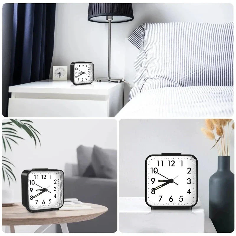 Analoger Quarzwecker mit Leuchtzeigern