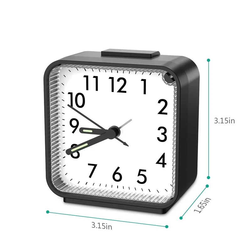 Analoger Quarzwecker mit Leuchtzeigern