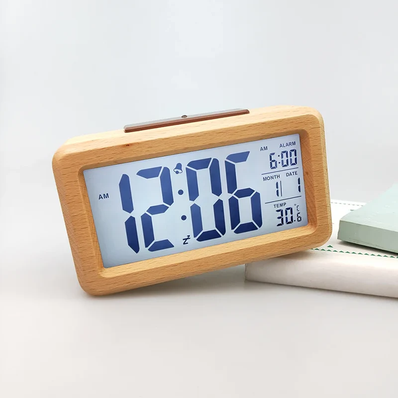 Digitaler Holzwecker mit Temperaturanzeige