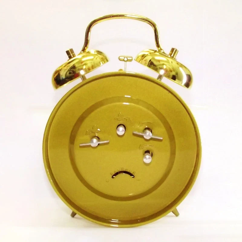 Mechanischer Glockenwecker in Gold