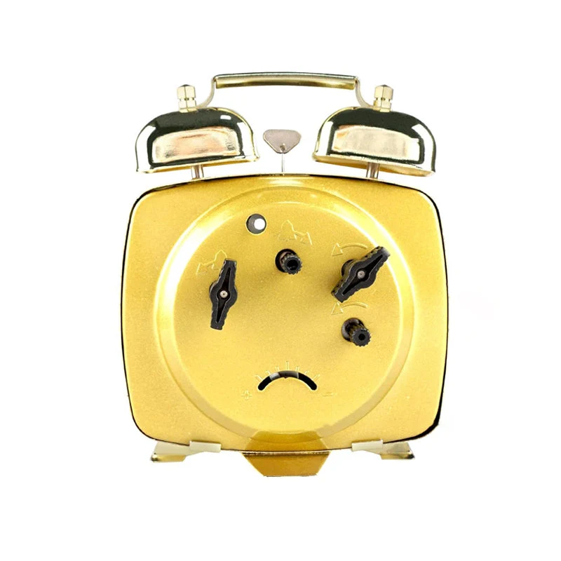 Kleiner mechanischer Wecker in Gold