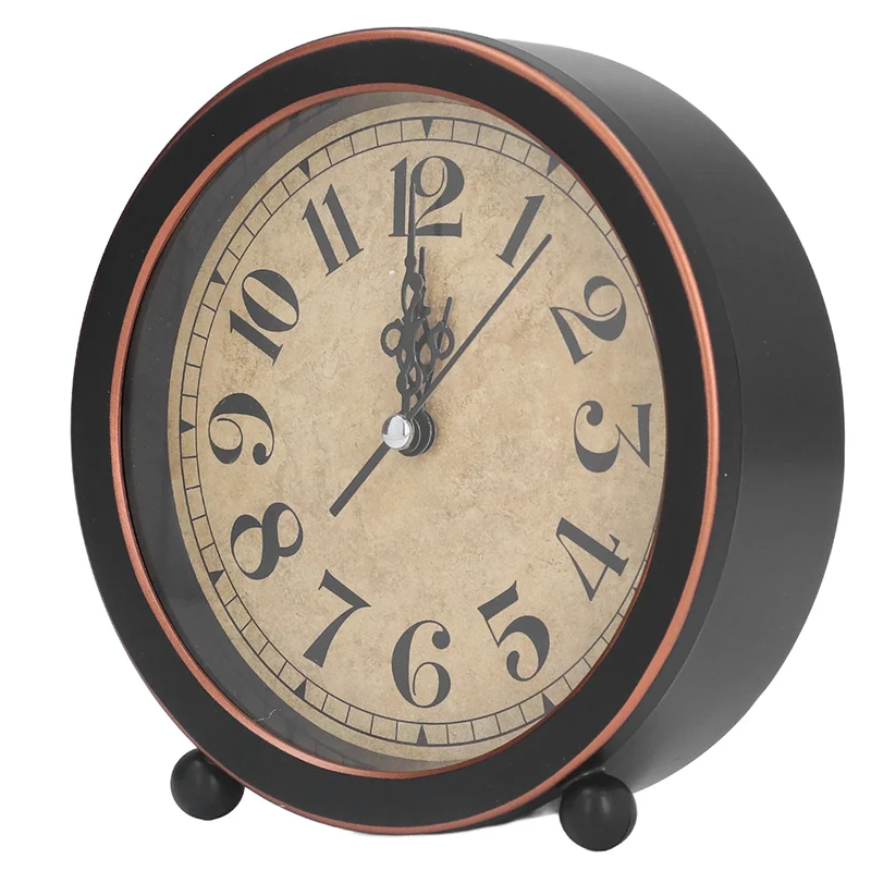 Runder Wecker im nostalgischen Vintage-Look