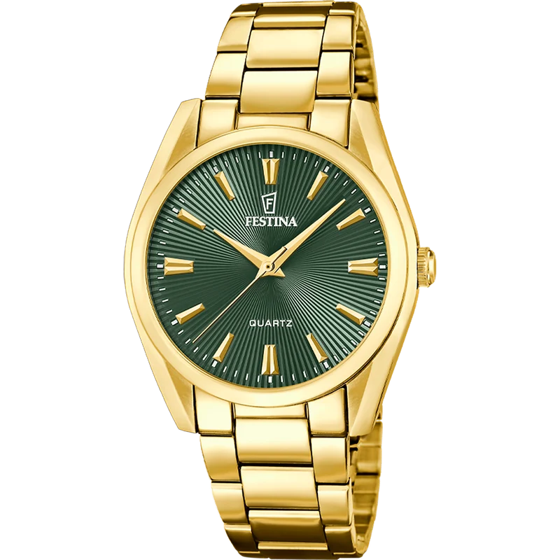 Festina Boyfriend Collection F20640/B Damen Armbanduhr Grün • Quarzwerk • Edelstahlarmband