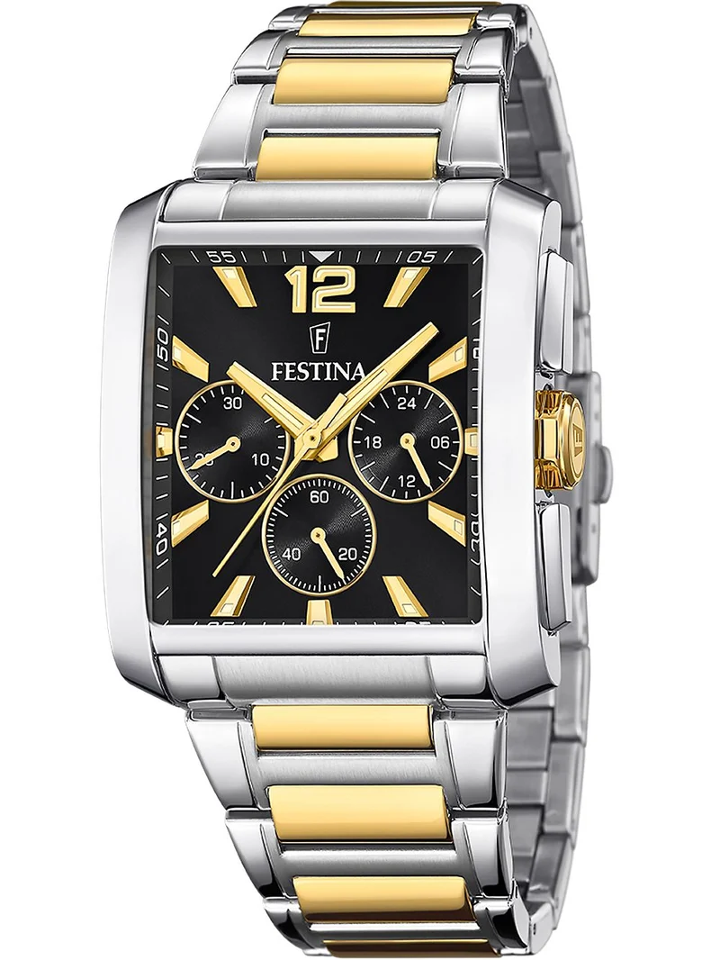 Festina Timeless Chronograph F20637/4 Herrenuhr Bicolor • Mineralglas • Chronograph