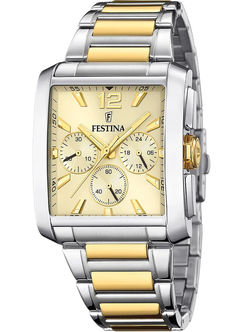 Festina Timeless Chronograph F20637/2 Herrenuhr Bicolor • Chronographenfunktion • Mineralglas