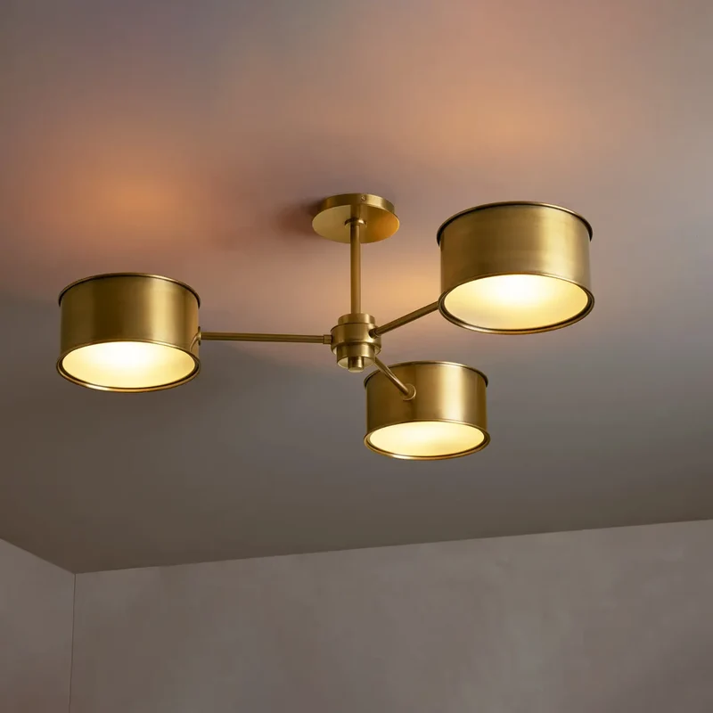 Plafondlamp Metaal 91cm Verfijnd Industrieel Design Woonkamer Slaapkamer Eetkamer Moderne Sfeerverlichting | Sansoti