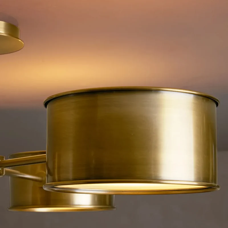 Plafondlamp Metaal 91cm Verfijnd Industrieel Design Woonkamer Slaapkamer Eetkamer Moderne Sfeerverlichting | Sansoti
