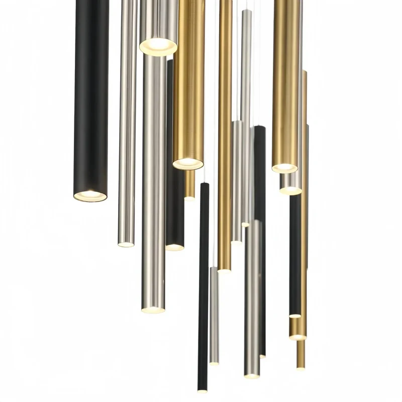 Moderne Lineaire Hanglamp met Verstelbare Aluminium Tubes en LED Spotverlichting voor Keukeneiland Eetkamer | Sansoti