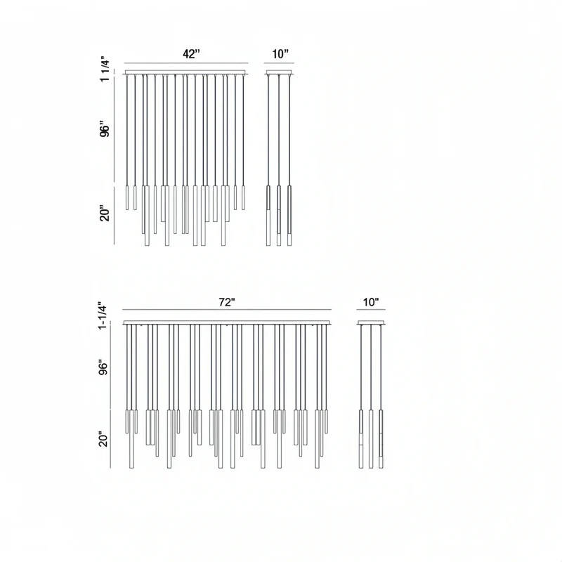 Moderne Lineaire Hanglamp met Verstelbare Aluminium Tubes en LED Spotverlichting voor Keukeneiland Eetkamer | Sansoti