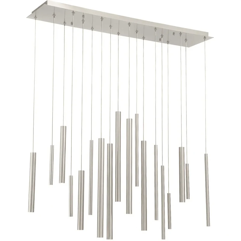 Moderne Lineaire Hanglamp met Verstelbare Aluminium Tubes en LED Spotverlichting voor Keukeneiland Eetkamer | Sansoti