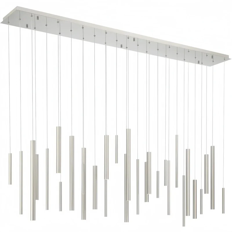 Moderne Lineaire Hanglamp met Verstelbare Aluminium Tubes en LED Spotverlichting voor Keukeneiland Eetkamer | Sansoti