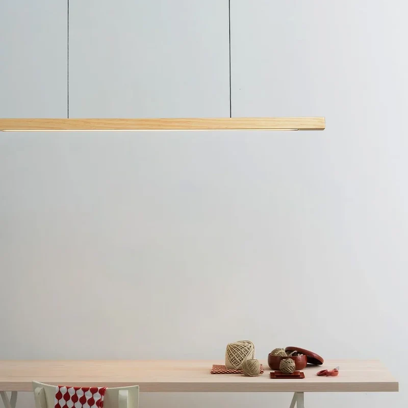 Hanglamp Hout LED Keukeneiland Verstelbaar Eethoek Bar Sfeervol Scandinavisch Design Warm Licht Dimbaar | Sansoti