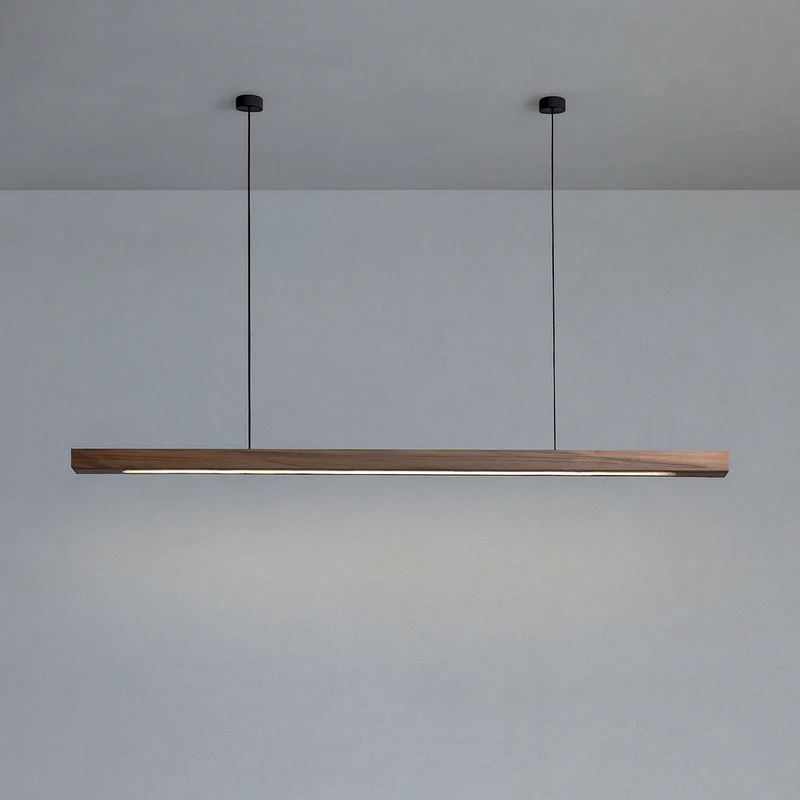 Hanglamp Hout LED Keukeneiland Verstelbaar Eethoek Bar Sfeervol Scandinavisch Design Warm Licht Dimbaar | Sansoti