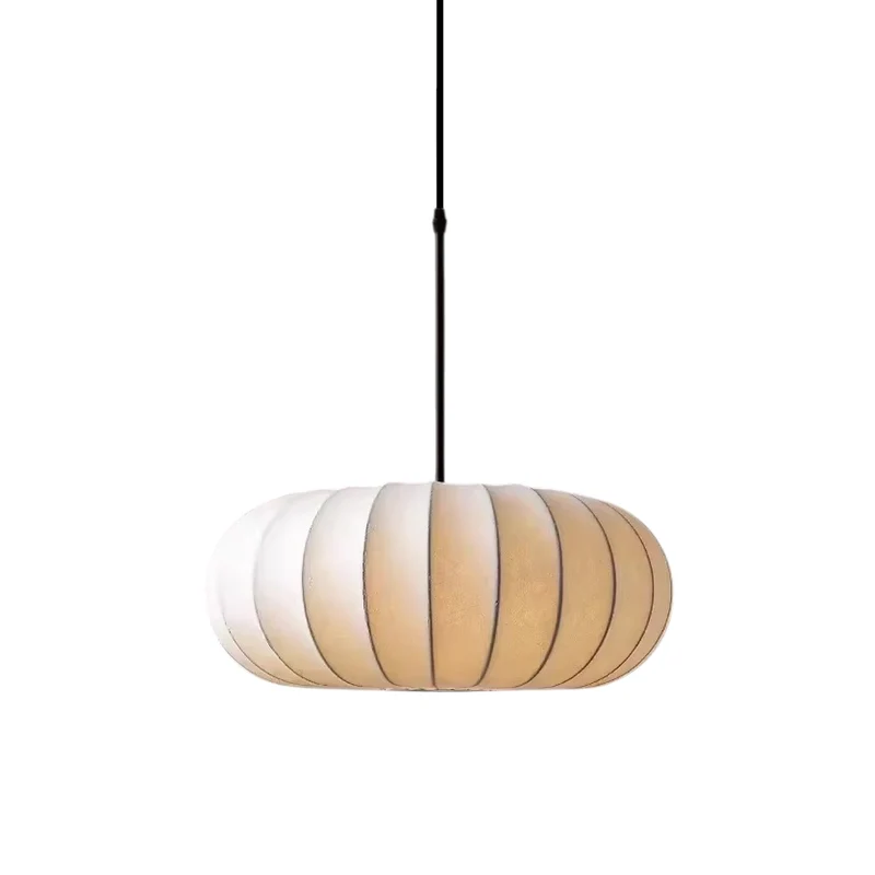 Hanglamp met Zijden Kap Ø30-50cm Warm Wit LED 3000K Eettafel Keukeneiland Woonkamer Plafondverlichting | Sansoti