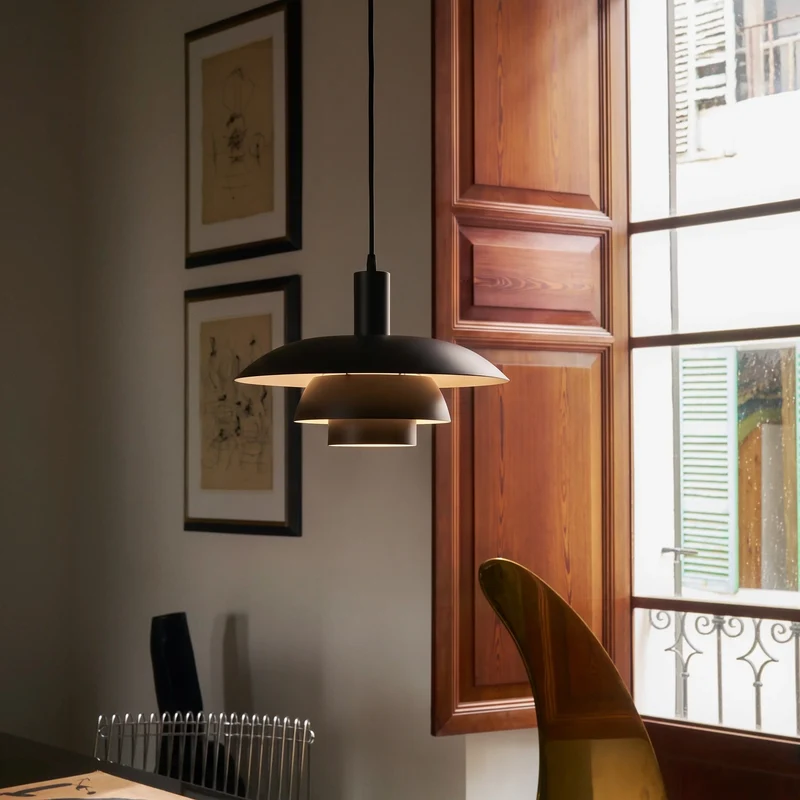 Scandinavische Metalen Hanglamp LED Dimbaar voor Eetkamer Keuken Woonkamer Plafondverlichting 29-39cm | Sansoti