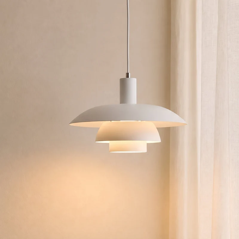 Scandinavische Metalen Hanglamp LED Dimbaar voor Eetkamer Keuken Woonkamer Plafondverlichting 29-39cm | Sansoti