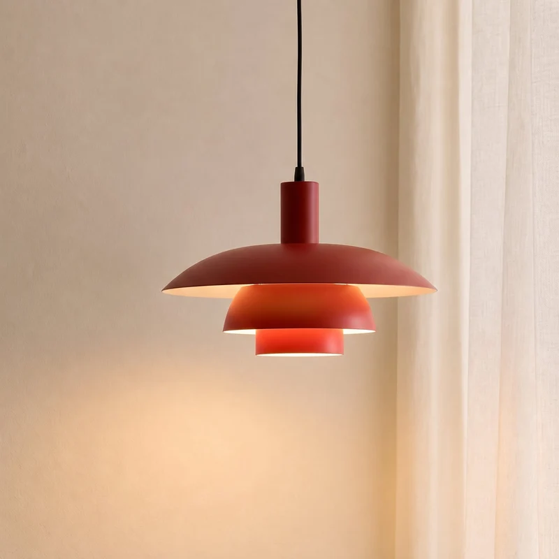 Scandinavische Metalen Hanglamp LED Dimbaar voor Eetkamer Keuken Woonkamer Plafondverlichting 29-39cm | Sansoti