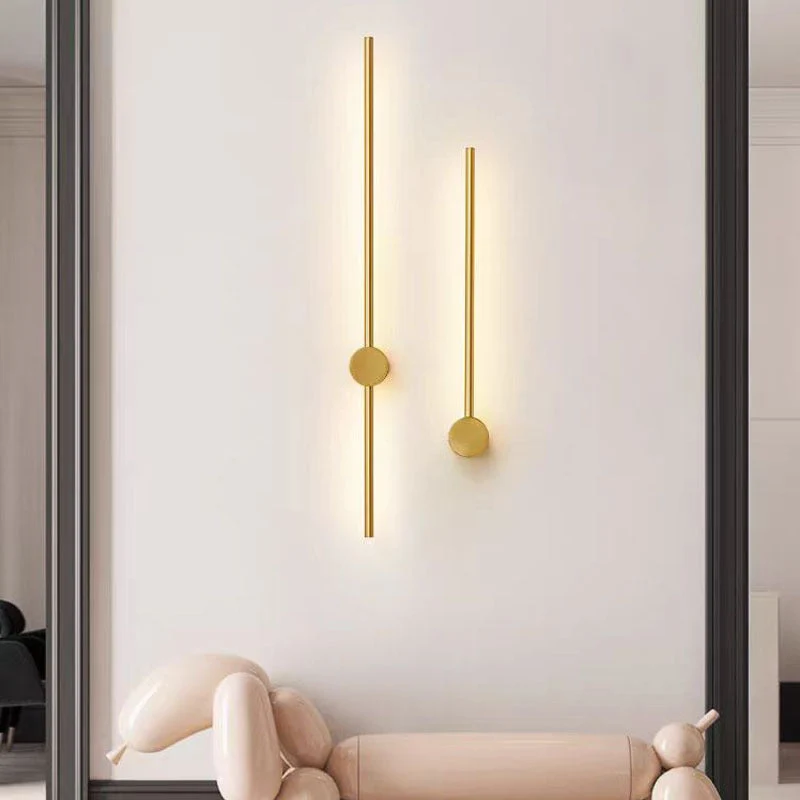 Minimalistische LED Wandlamp Lineair Design Zwart Goud 60-120cm Modern Interieur Eetkamer Bar Woonkamer | Sansoti