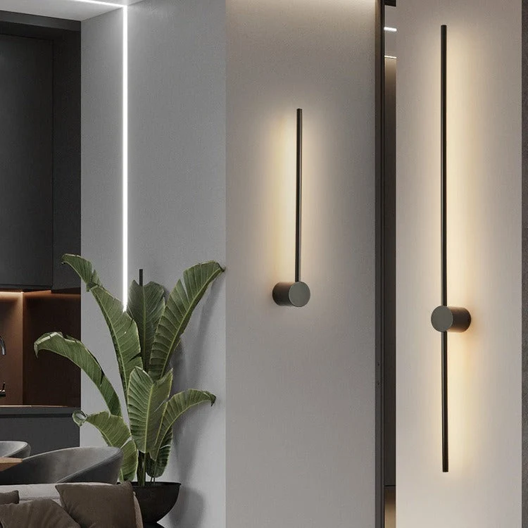 Minimalistische LED Wandlamp Lineair Design Zwart Goud 60-120cm Modern Interieur Eetkamer Bar Woonkamer | Sansoti