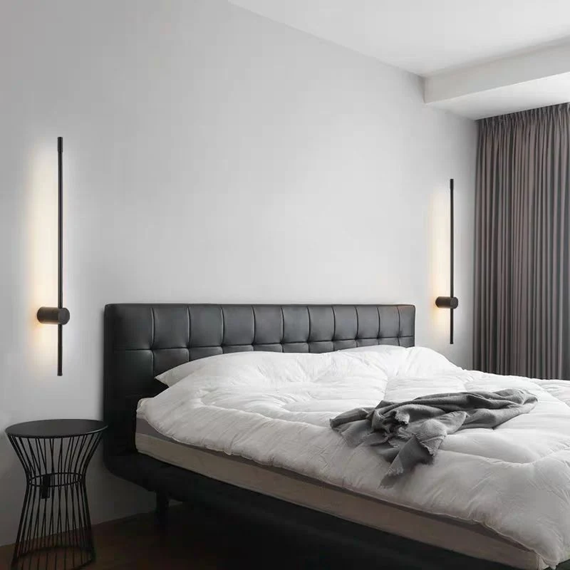 Minimalistische LED Wandlamp Lineair Design Zwart Goud 60-120cm Modern Interieur Eetkamer Bar Woonkamer | Sansoti