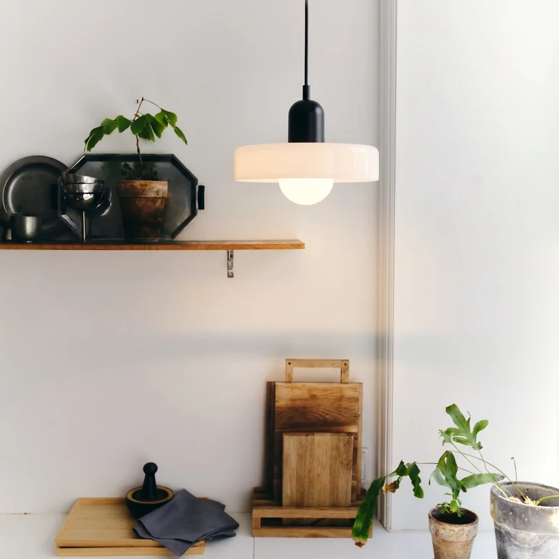 Geometrische Hanglamp Gekleurd Glas E27 Verstelbaar Eettafel Keukeneiland Retro Design Sfeerverlichting | Sansoti