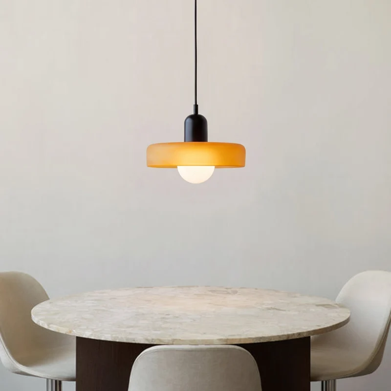 Geometrische Hanglamp Gekleurd Glas E27 Verstelbaar Eettafel Keukeneiland Retro Design Sfeerverlichting | Sansoti