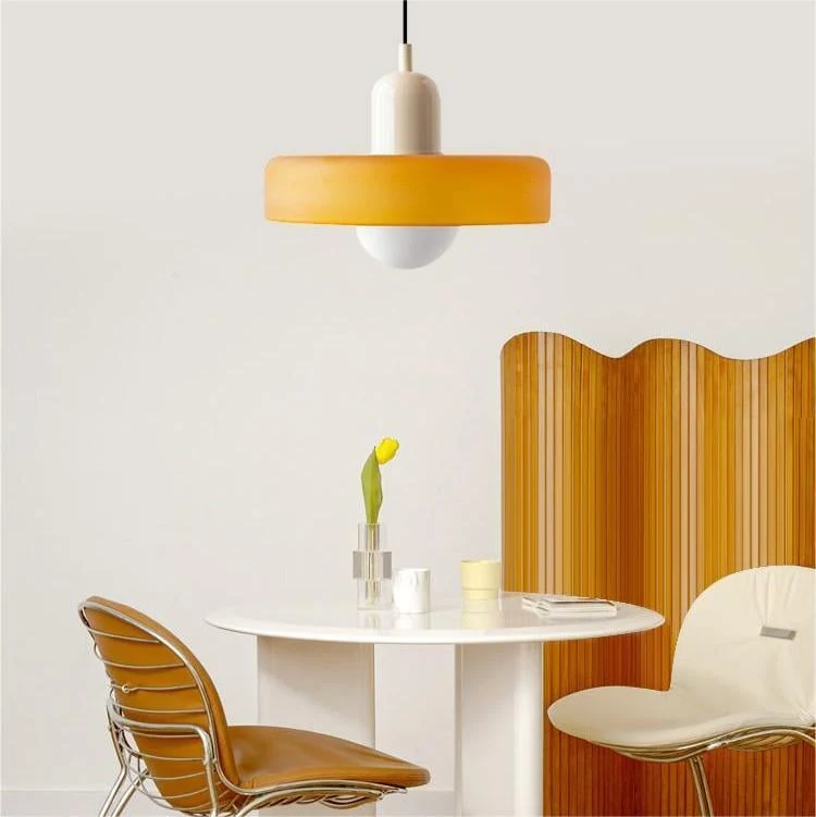 Geometrische Hanglamp Gekleurd Glas E27 Verstelbaar Eettafel Keukeneiland Retro Design Sfeerverlichting | Sansoti