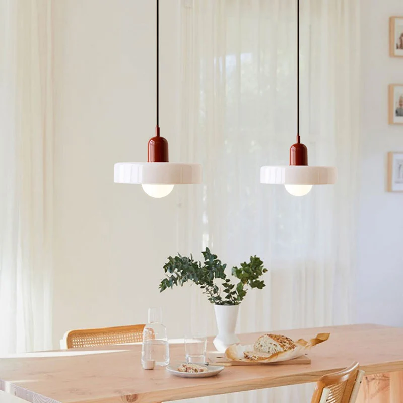 Geometrische Hanglamp Gekleurd Glas E27 Verstelbaar Eettafel Keukeneiland Retro Design Sfeerverlichting | Sansoti