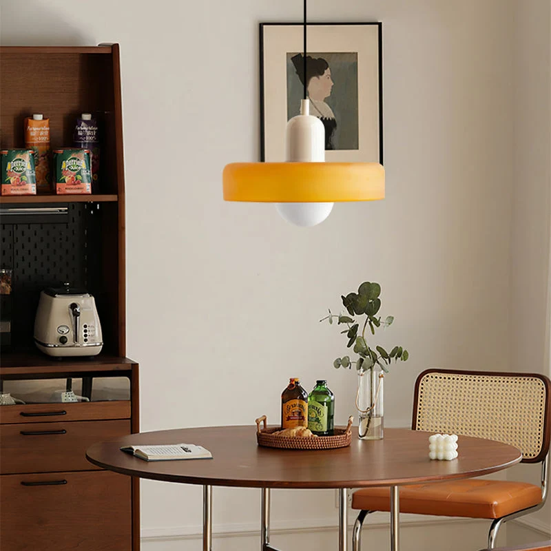 Geometrische Hanglamp Gekleurd Glas E27 Verstelbaar Eettafel Keukeneiland Retro Design Sfeerverlichting | Sansoti