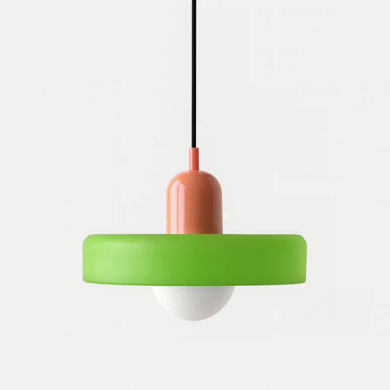 Geometrische Hanglamp Gekleurd Glas E27 Verstelbaar Eettafel Keukeneiland Retro Design Sfeerverlichting | Sansoti
