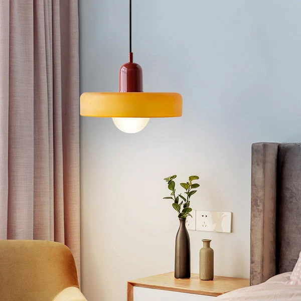 Geometrische Hanglamp Gekleurd Glas E27 Verstelbaar Eettafel Keukeneiland Retro Design Sfeerverlichting | Sansoti
