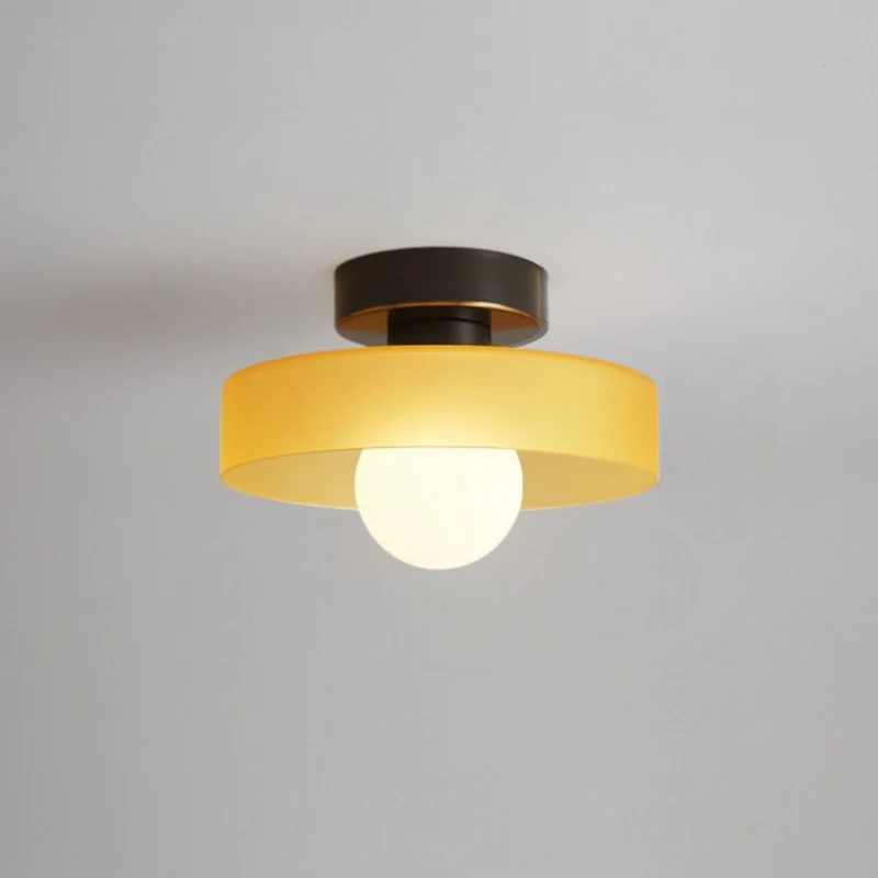 Plafondlamp Geometrisch Ø24cm Messing Glas Koper G9 Fitting Hal Slaapkamer Eetkamer Verlichting Interieur | Sansoti