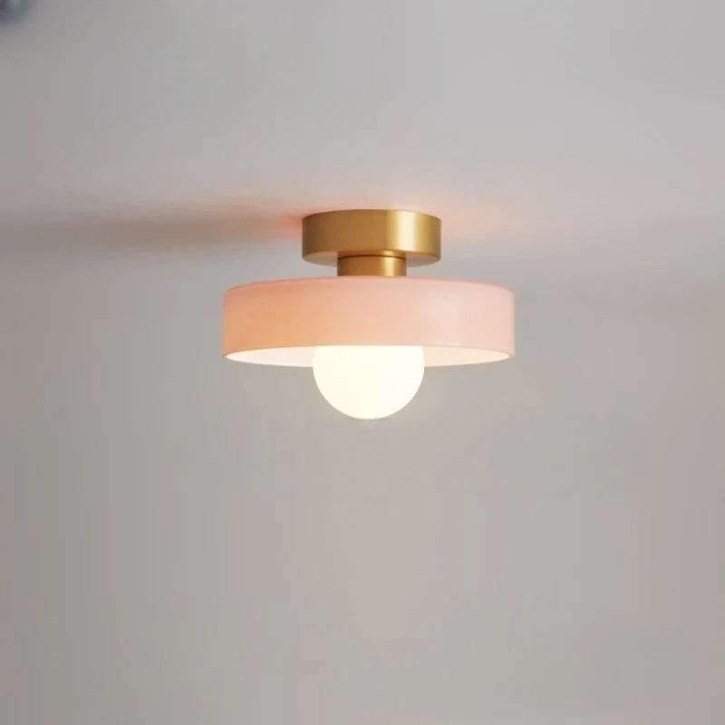 Plafondlamp Geometrisch Ø24cm Messing Glas Koper G9 Fitting Hal Slaapkamer Eetkamer Verlichting Interieur | Sansoti