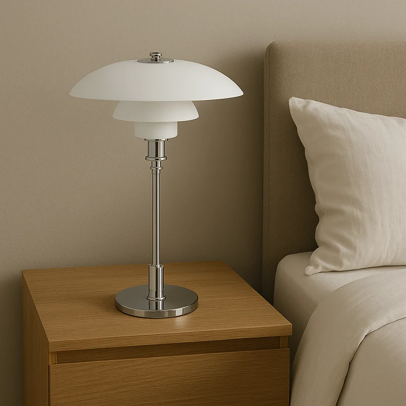 Minimalistische Tafellamp met Glazen Bol Dimbare LED Verlichting Sfeervolle Moderne Verlichting Slaapkamer Woonkamer | Sansoti