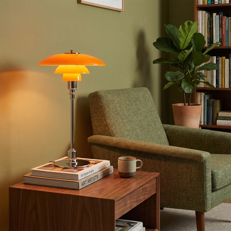 Minimalistische Tafellamp met Glazen Bol Dimbare LED Verlichting Sfeervolle Moderne Verlichting Slaapkamer Woonkamer | Sansoti