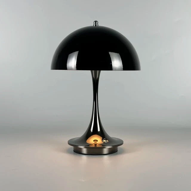 Draadloze Paddenstoel Tafellamp Oplaadbaar 24cm Warm Wit LED Sfeerverlichting Decoratief Binnen Buiten | Sansoti